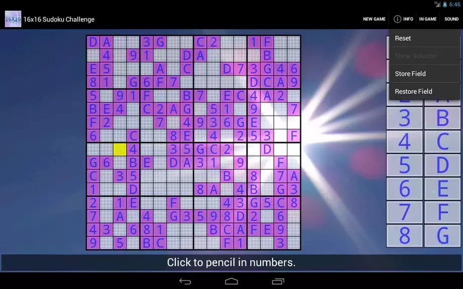 16x16 Sudoku Challenge HD ဖန်သားပြင်ဓာတ်ပုံ 3