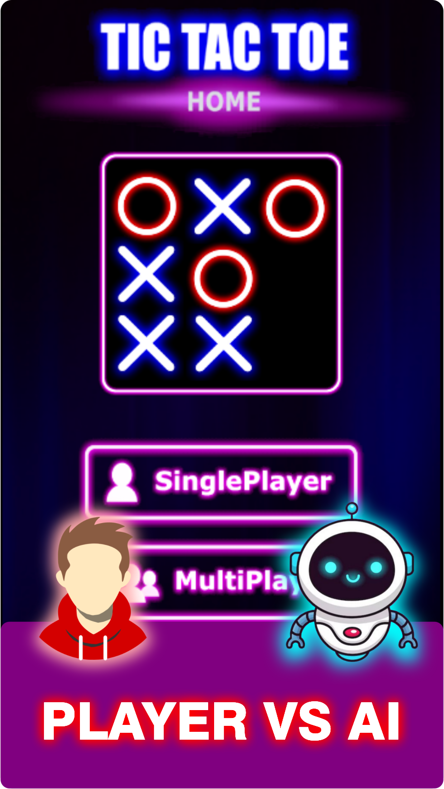 Tic Tac Toe Home : 2 Player XO Capture d'écran 2