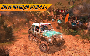 Offroad Jeep Driving Simulator Tangkapan skrin 2