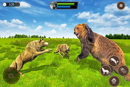 Wolf Simulator Family Sim 3D 스크린샷 1