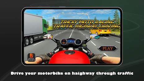 Tricky Moto Highway Driving Zrzut ekranu 0