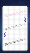 How to draw rockets by steps Ekran Görüntüsü 1