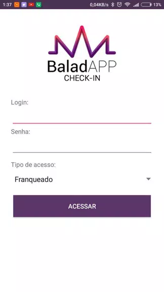 BaladAPP Check-In Captura de tela 0