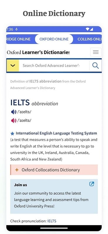 Schermata Oxford Vocabulary 0