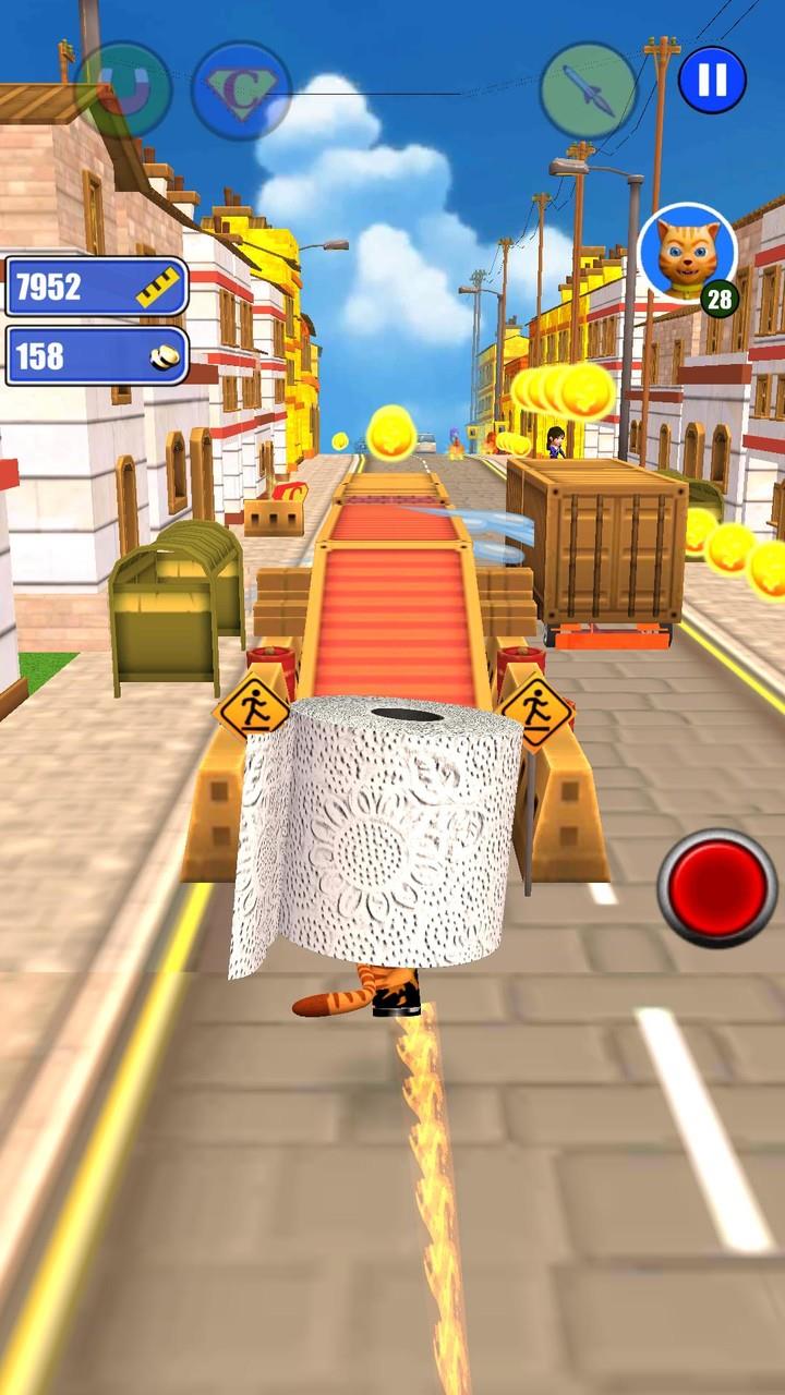 Toilet Paper Cat Run 스크린샷 2