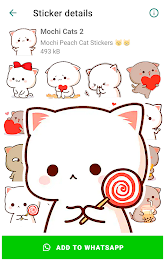 Mochi Cat Stickers for WhatsAp স্ক্রিনশট 1