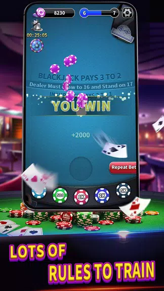 BlackJack 21 lite offline game スクリーンショット 3