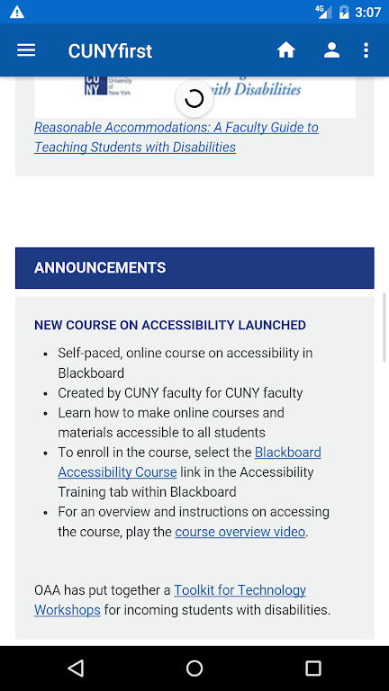 CUNYfirst 스크린샷 3