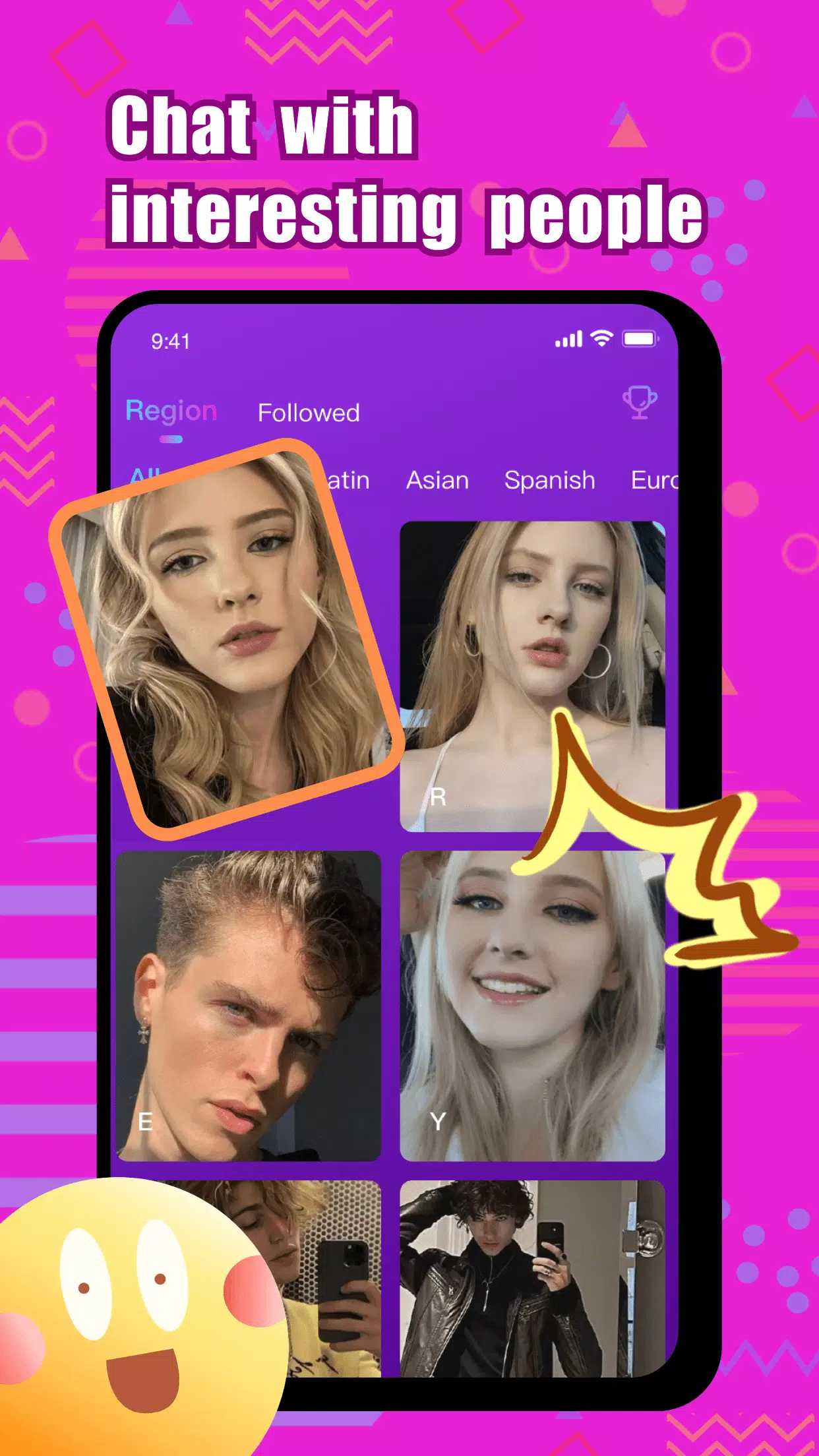 Wonk - live video chat Captura de pantalla 0