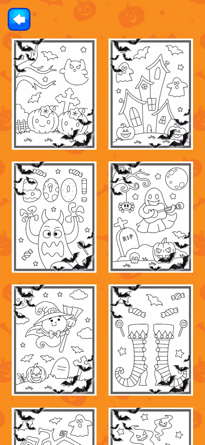 Halloween Coloring Game Ekran Görüntüsü 1