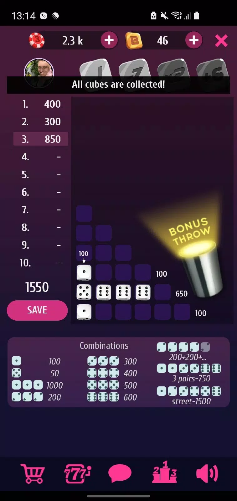 Schermata Farkle Pro - 10000 dice game 2