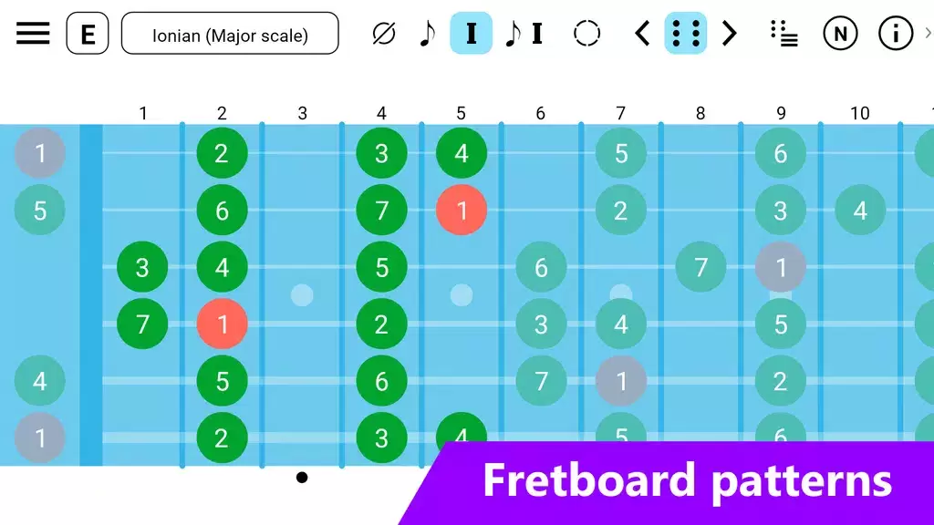 Guitar Fretboard: Scales Schermafbeelding 1