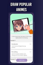 Learn To Draw Anime App Schermafbeelding 1