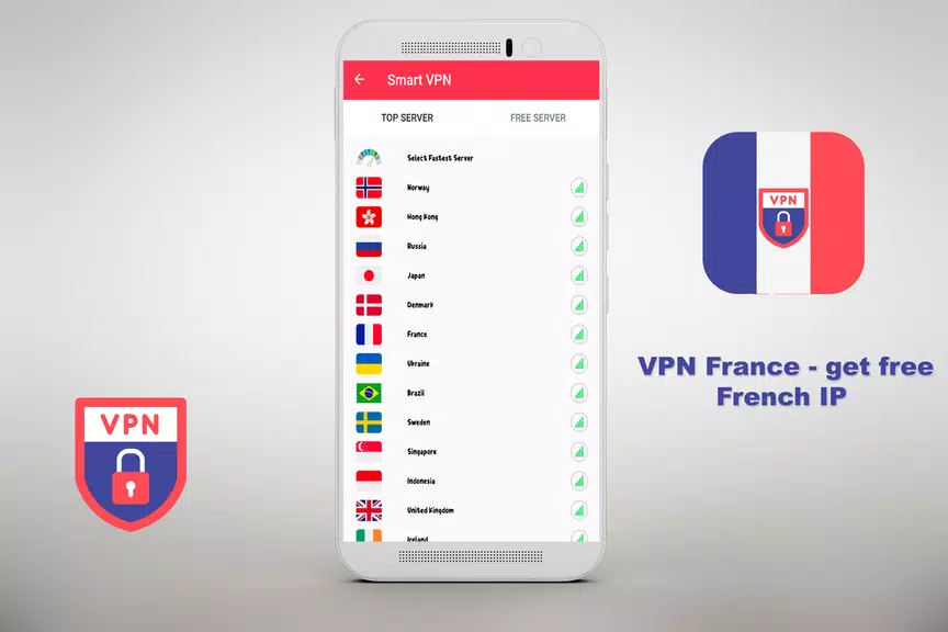 VPN Free - get free French IP Security  ⭐️⭐️⭐️⭐️⭐️ Ekran Görüntüsü 0