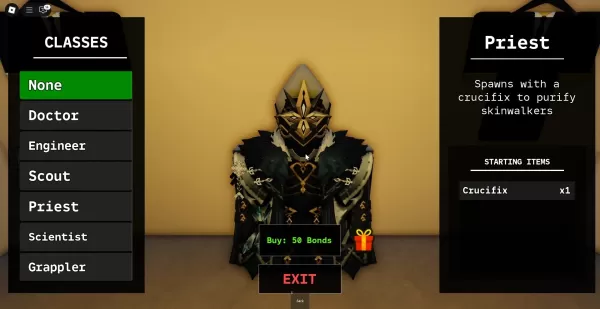 Class selection menu