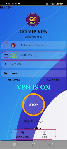 Schermata GO VIP VPN 2