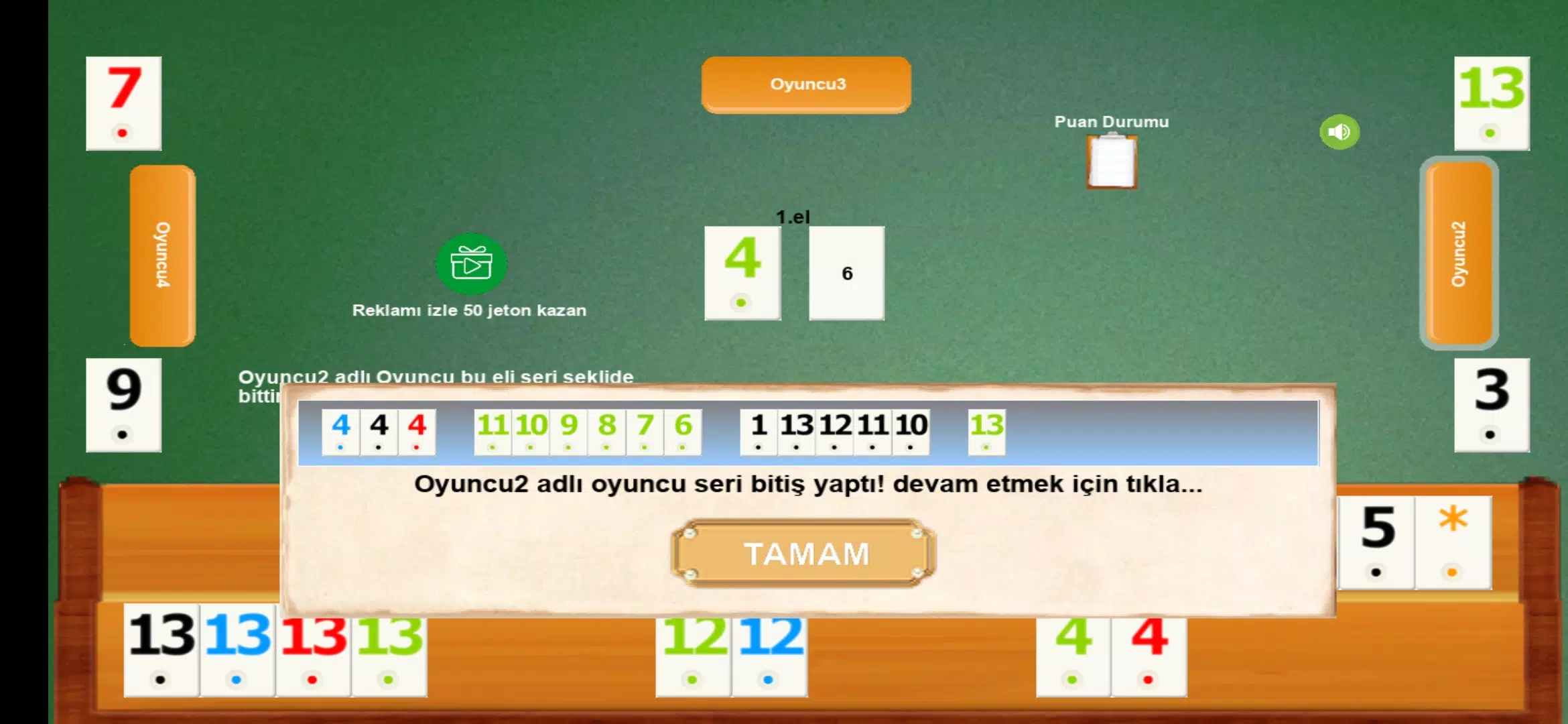 İnternetsiz Okey Tangkapan skrin 3
