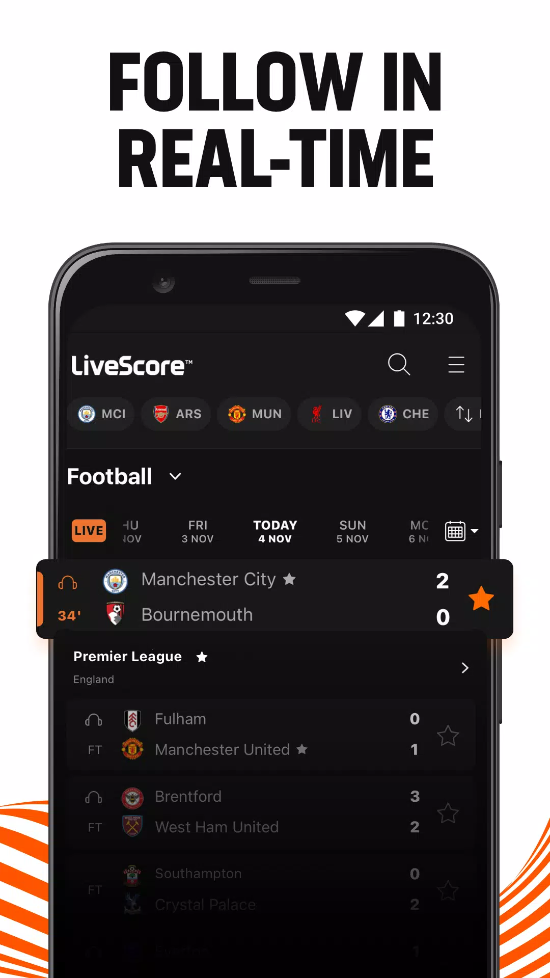 LiveScore Ảnh chụp màn hình 3