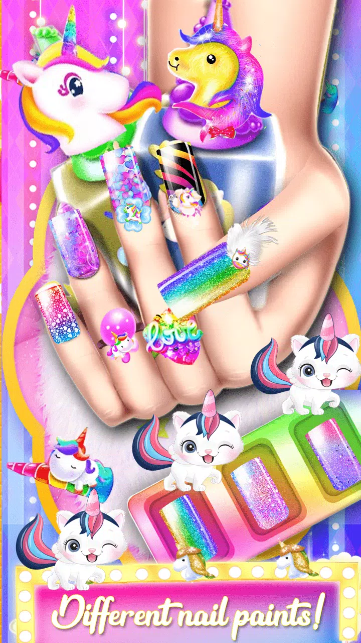 Unicorn Acrylic Nails Makeover ဖန်သားပြင်ဓာတ်ပုံ 0