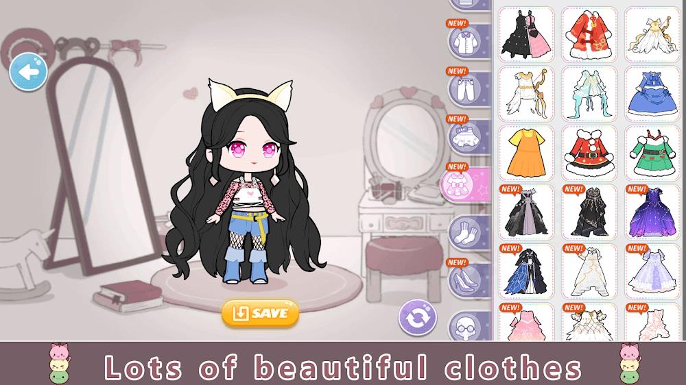 YOYO Doll Anime Dress Up Game Ảnh chụp màn hình 1