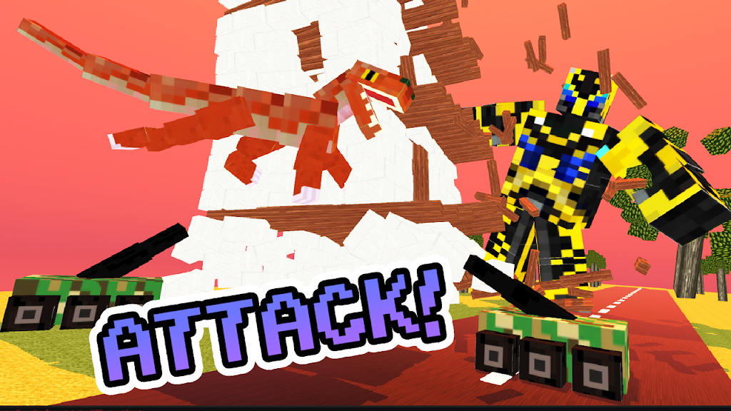 Blocky Titan Raptor Assault স্ক্রিনশট 2