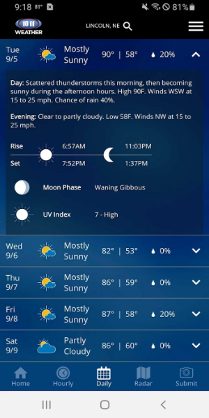 10/11 NOW Weather 스크린샷 0