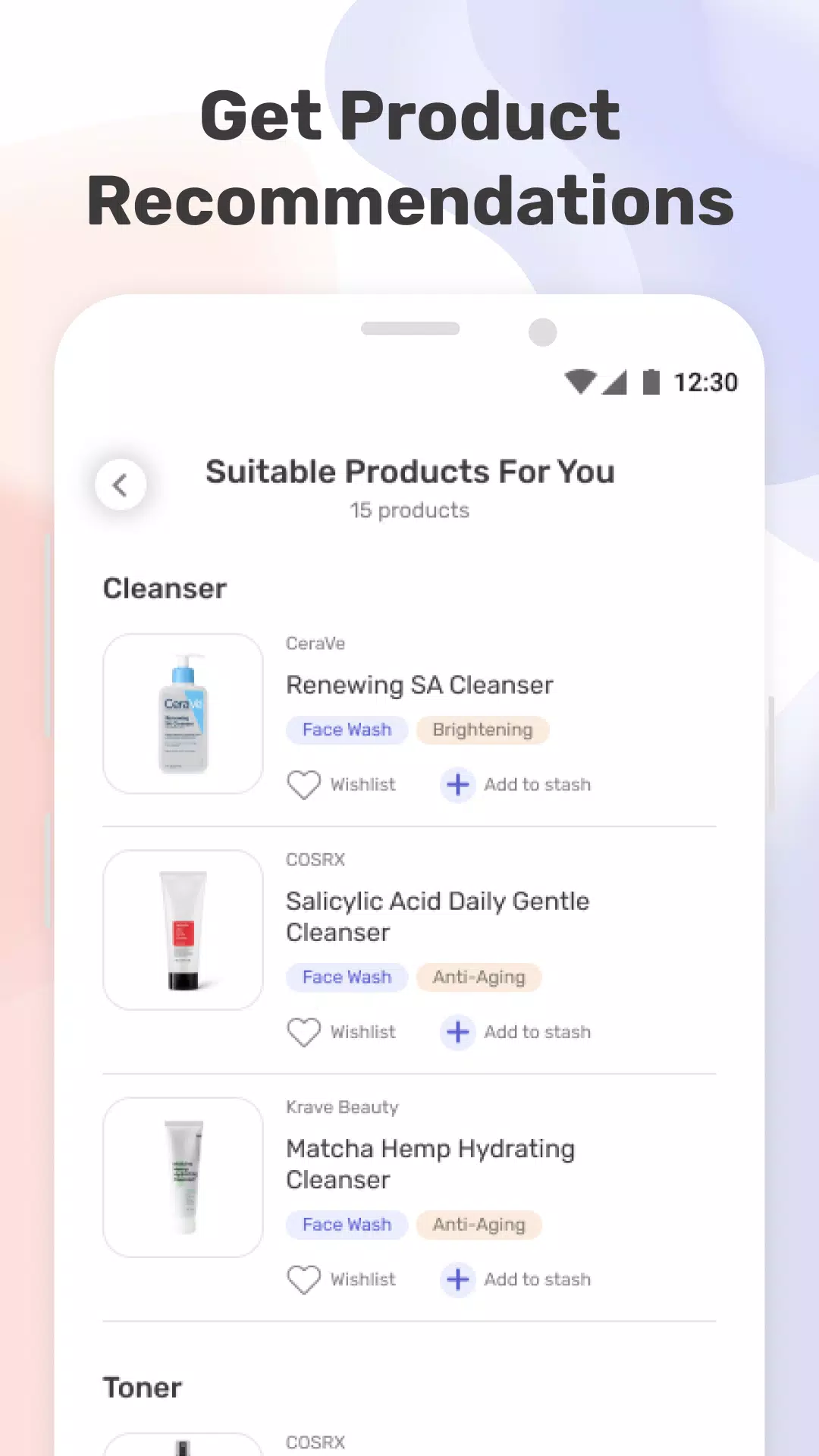 TroveSkin: Your Skincare Coach Screenshot 1