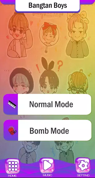 BTS Chibi Piano Tiles Ekran Görüntüsü 2