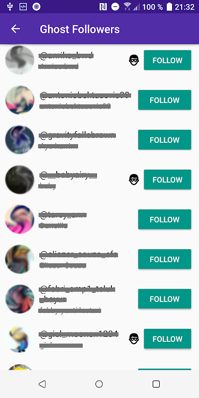 Unfollowers & Ghost Followers Captura de pantalla 0