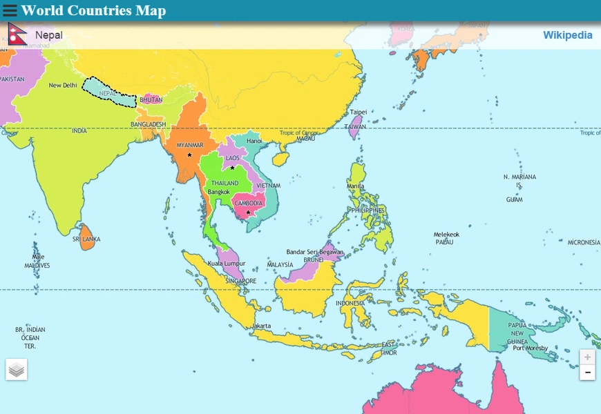 World Countries Map Zrzut ekranu 0