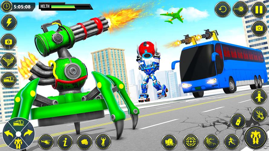 School Bus Robot Car Game ဖန်သားပြင်ဓာတ်ပုံ 3