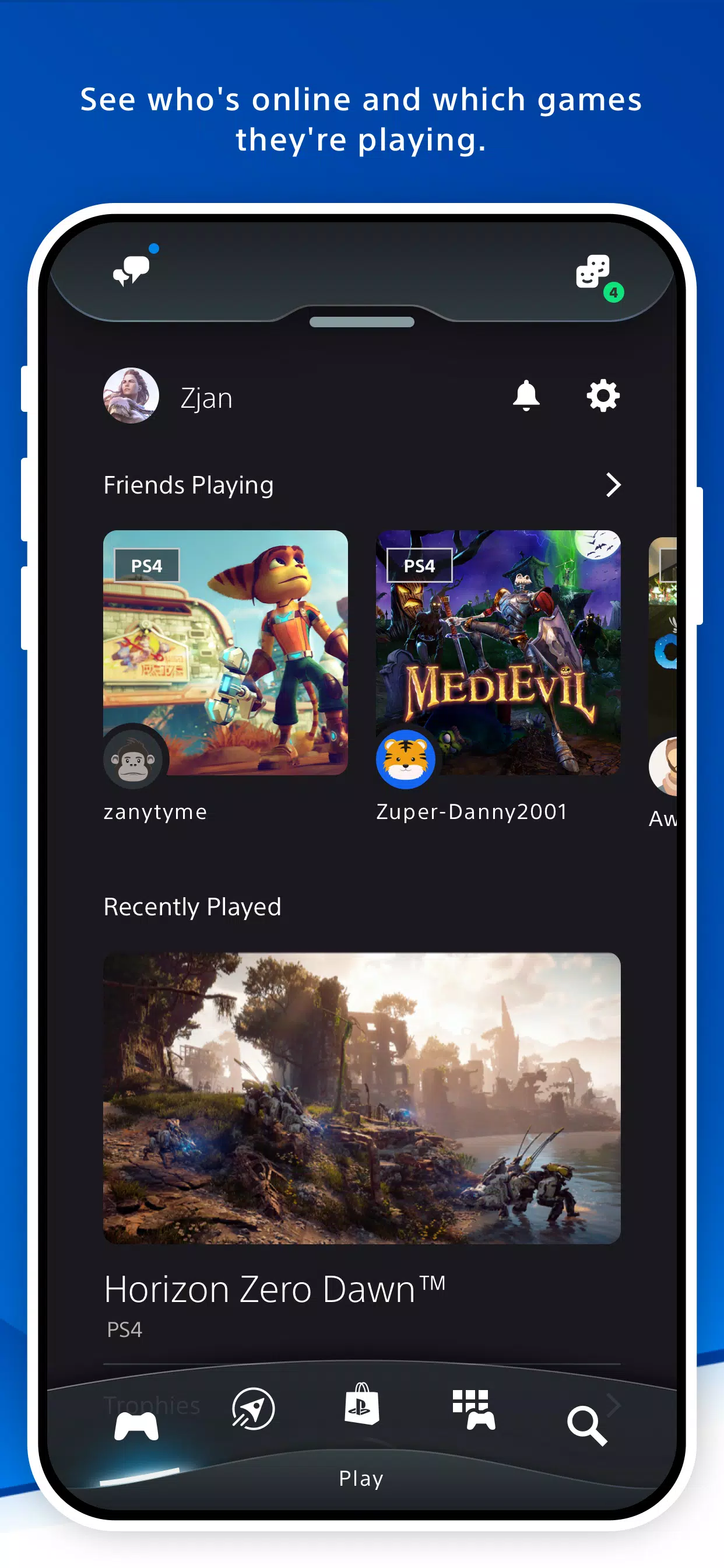 PlayStation App Zrzut ekranu 1