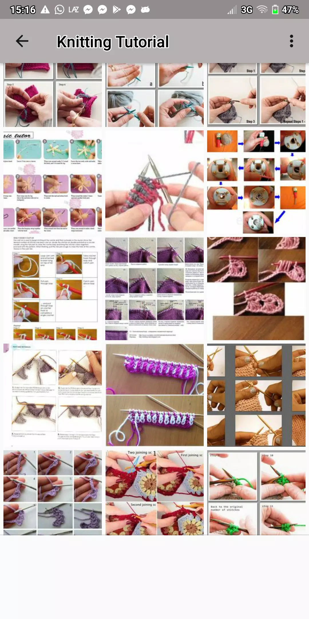 Knitting Tutorial 스크린샷 3