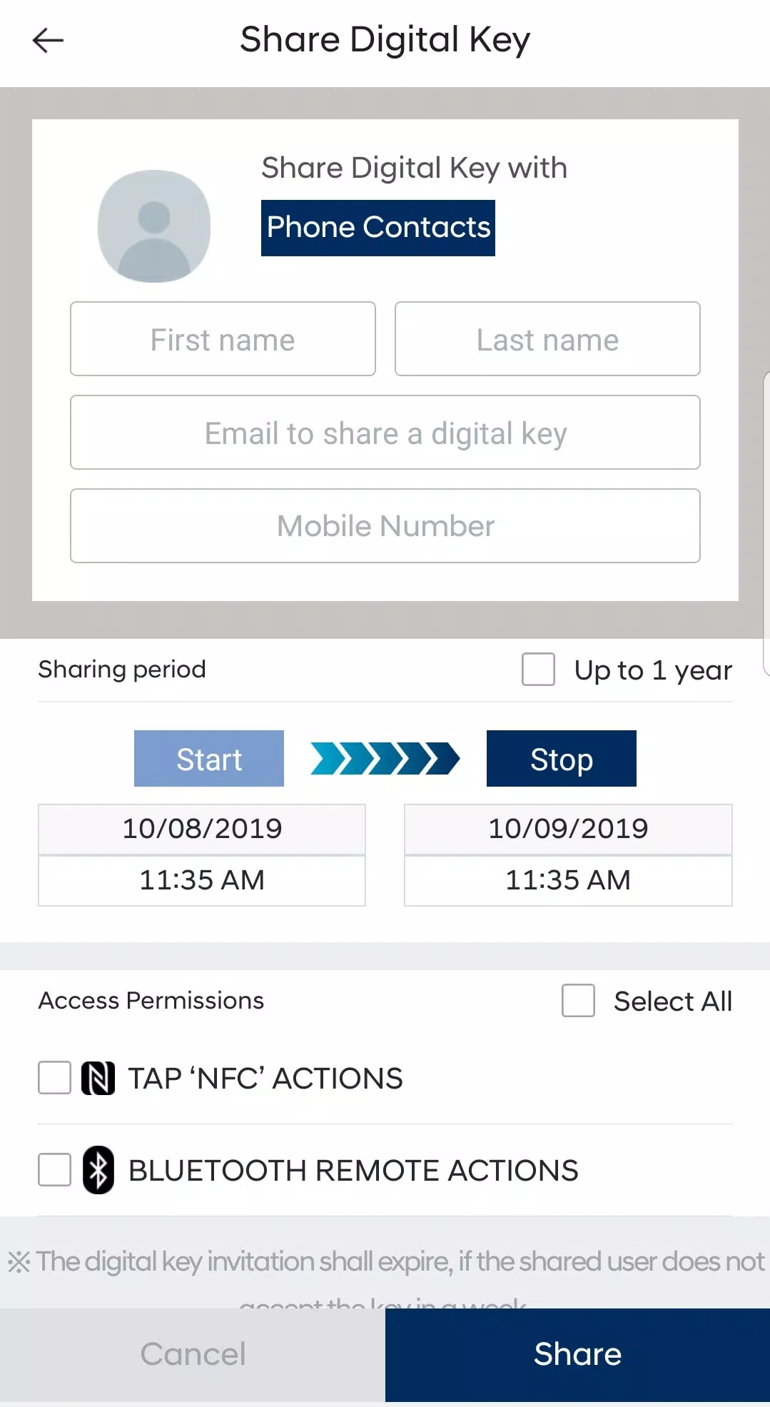 Hyundai Digital Key Schermafbeelding 2