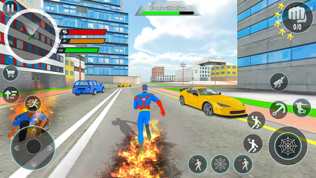 Police Robot Rope Hero Game 3d Tangkapan skrin 0