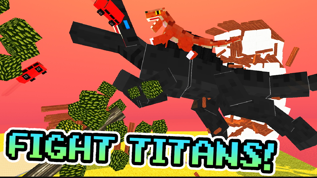 Blocky Titan Raptor Assault स्क्रीनशॉट 1