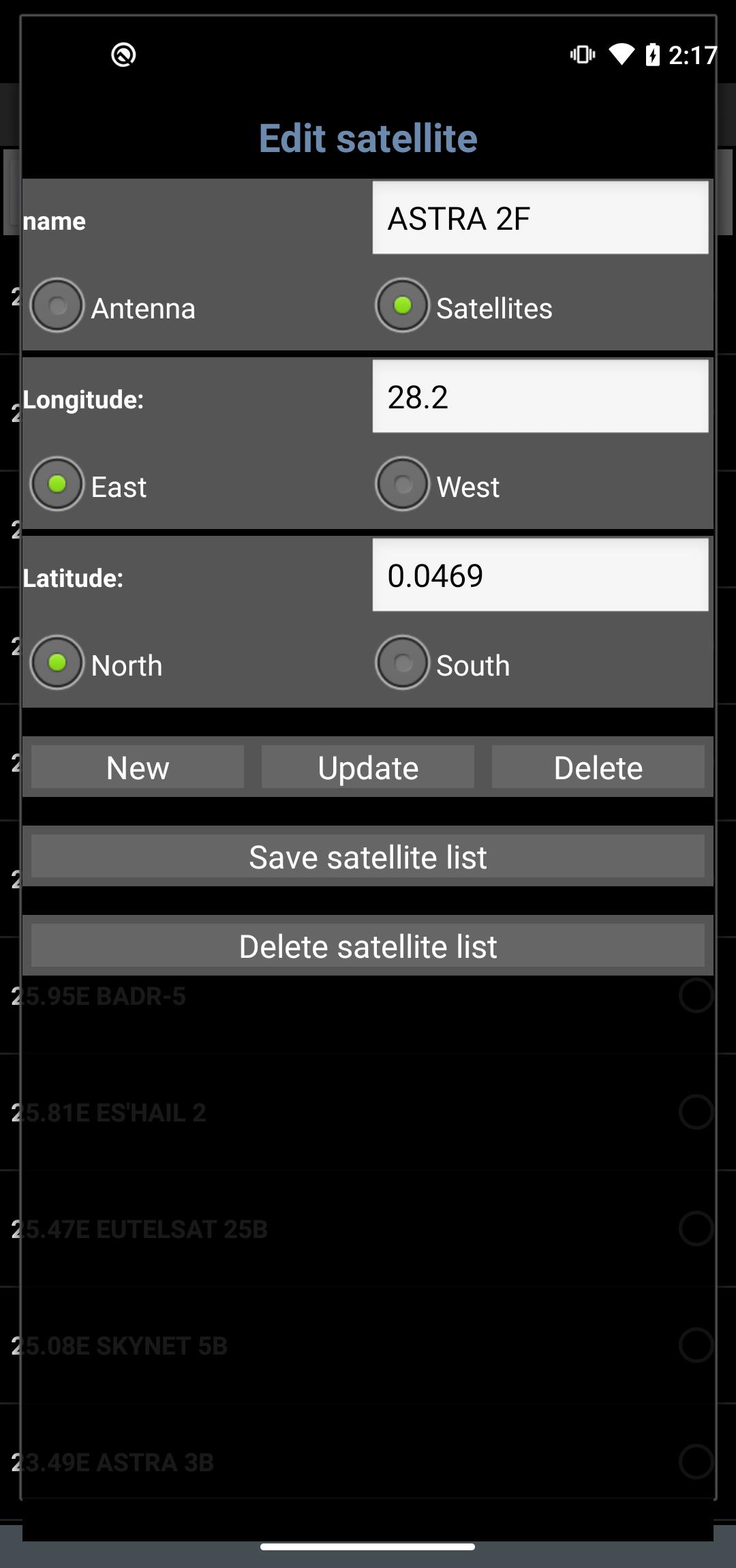 Satellite Locator Schermafbeelding 3