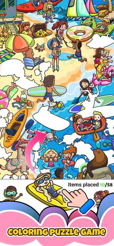 Sticker book & coloring puzzle 스크린샷 2