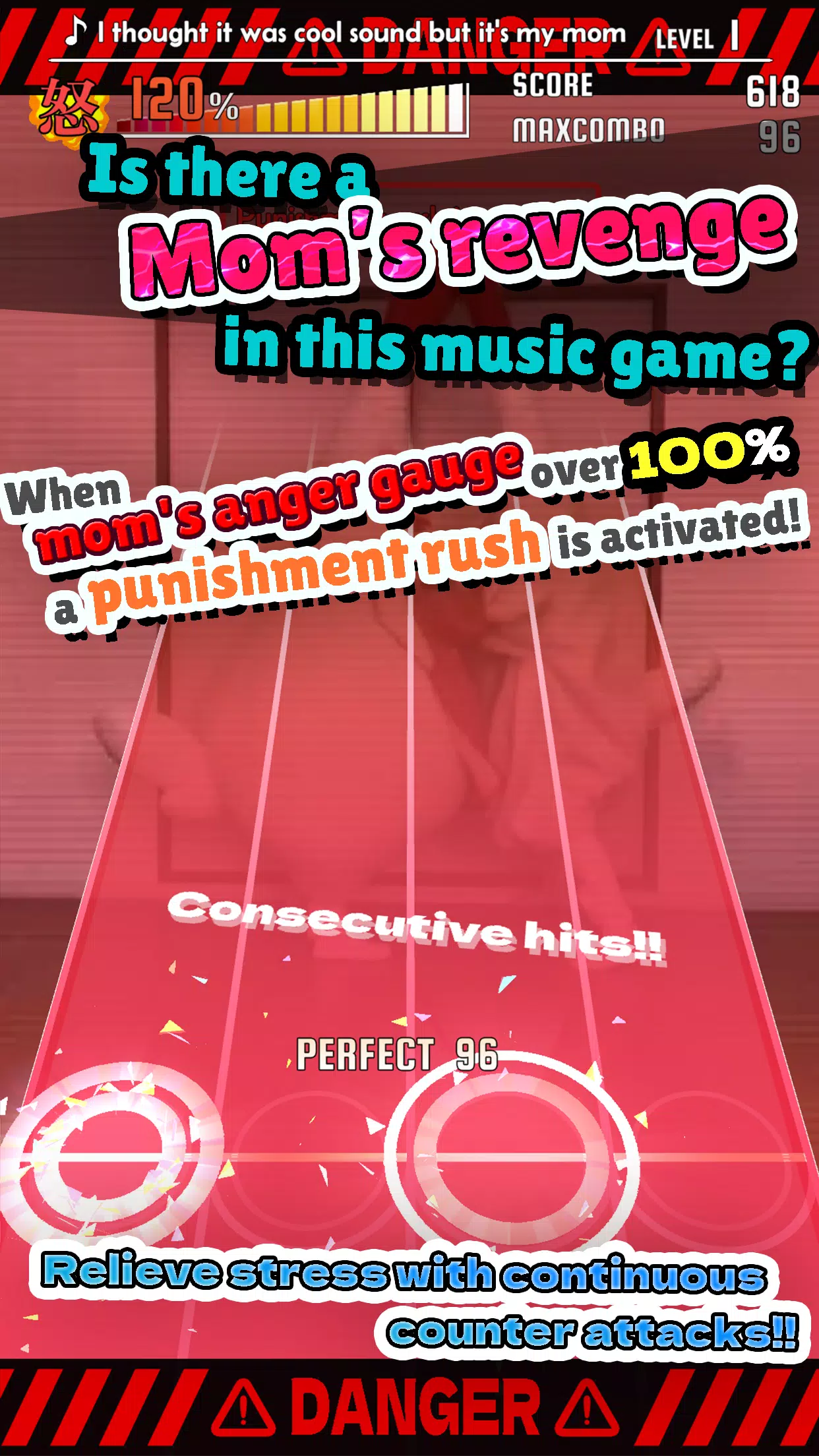 ChickenMom's rhythm game Ảnh chụp màn hình 1