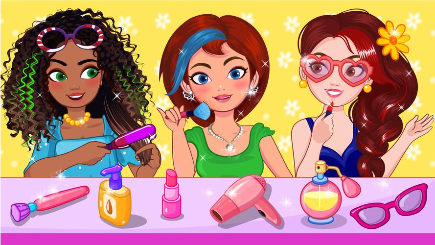 Hair Salon games for girls fun स्क्रीनशॉट 0