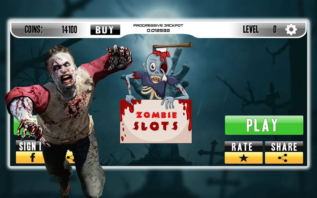 Casino Walking Zombie Slots Machine Schermafbeelding 0