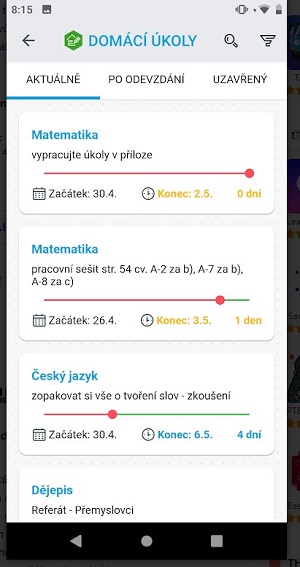 Bakaláři OnLine Скриншот 1