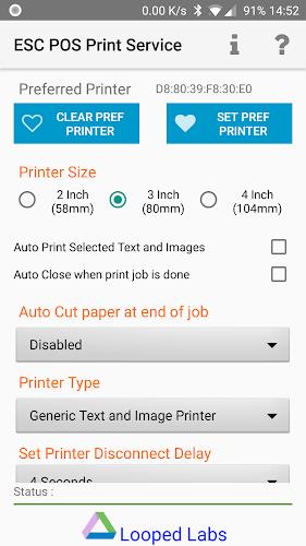 ESCPOS Bluetooth Print Service ဖန်သားပြင်ဓာတ်ပုံ 0