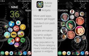 Bubble Cloud Widgets + Folders Tangkapan skrin 0