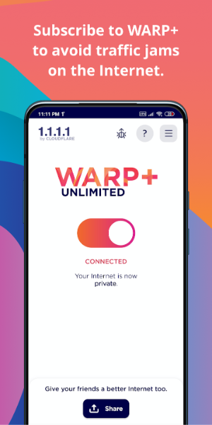 1.1.1.1 WARP: Safer Internet Screenshot 2