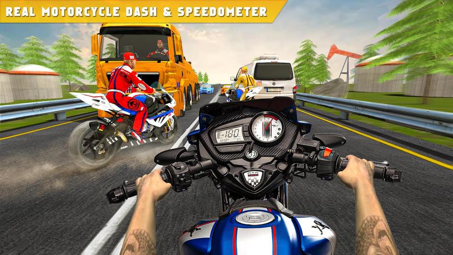 Highway Traffic Bike Race Moto ဖန်သားပြင်ဓာတ်ပုံ 1