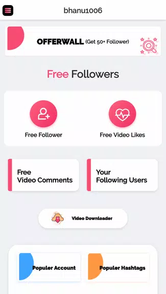 Get fans for tik likes tok - likes & followers Tangkapan skrin 1