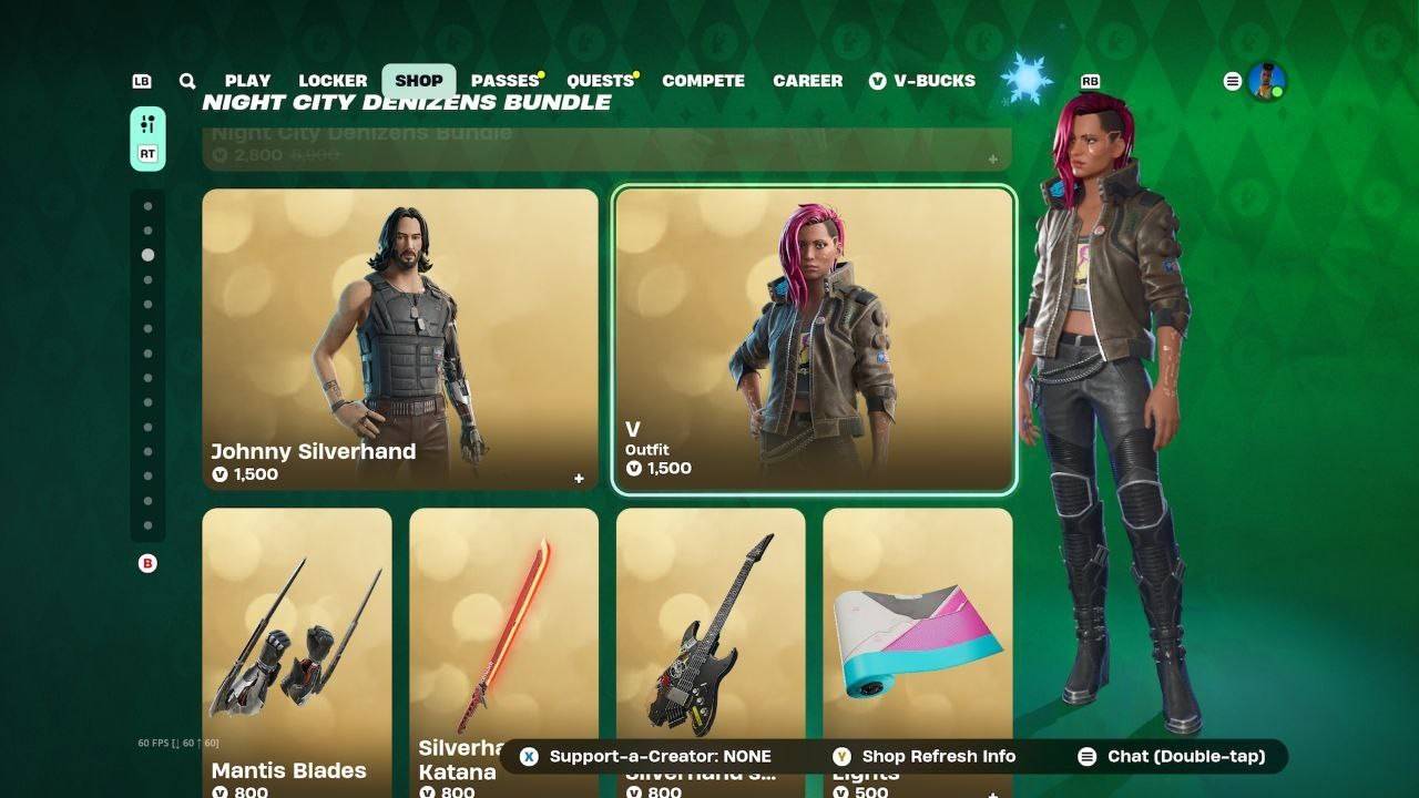 Cyberpunk 2077 Fortnite skin explanation