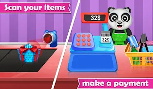 Panda Supermarket Shopping Fun ဖန်သားပြင်ဓာတ်ပုံ 2