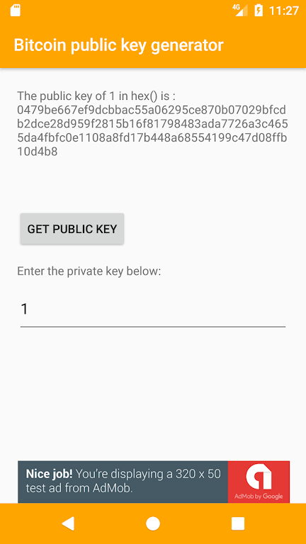 Schermata Bitcoin Public Key Generator Mod 1